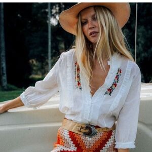 Chasing Unicorns Embroidered Blouse